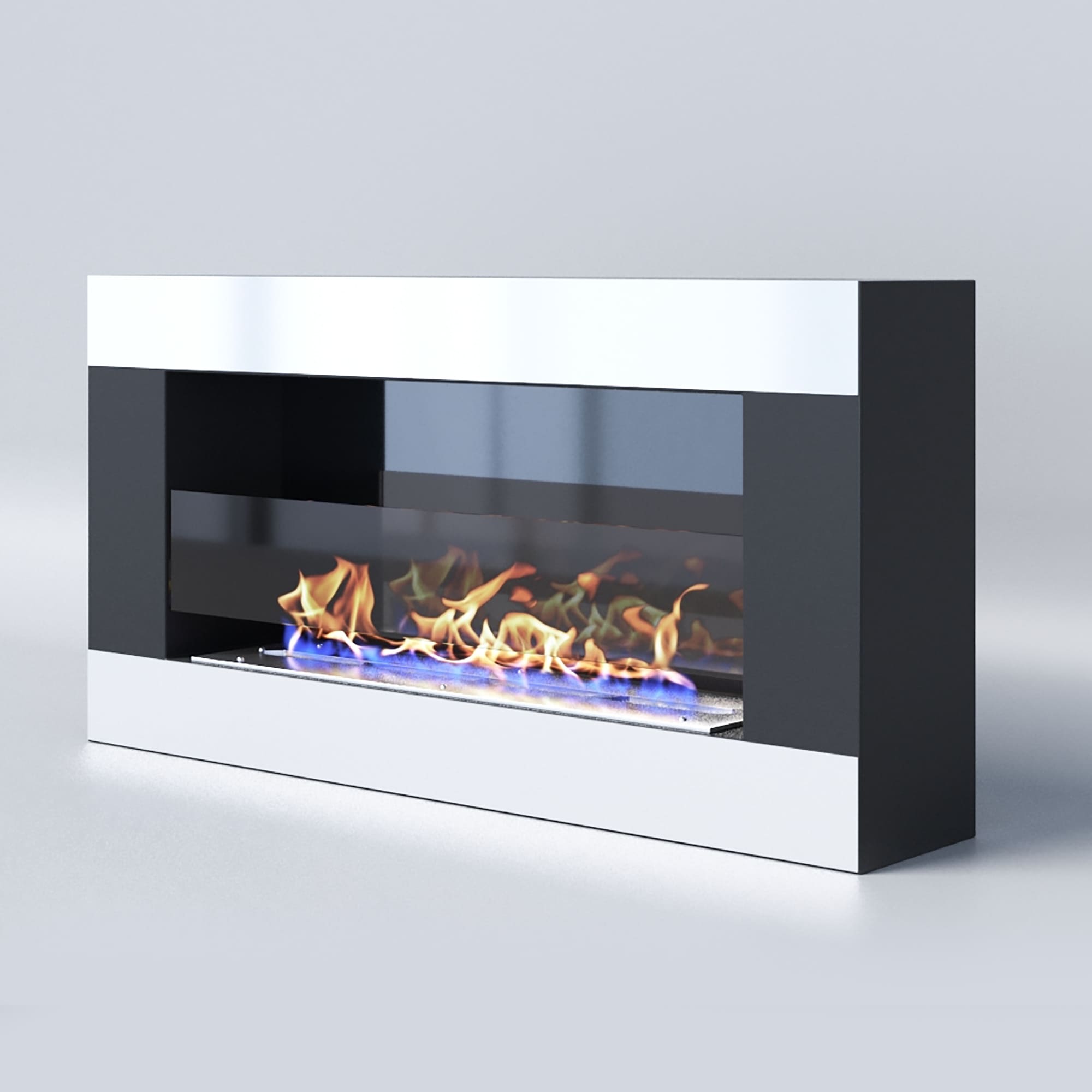 Биокамин "Русский огонь" Модерн 800N настенный с декоративным стеклом (стемалитом) по цене 22 660 руб.