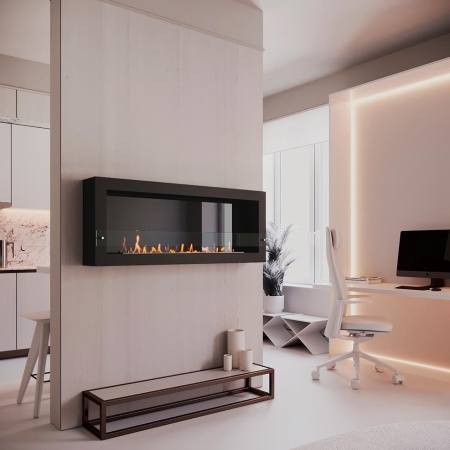 Биокамин SteelHeat WALL ONE 1400 черный, стекло по цене 60 690 руб.