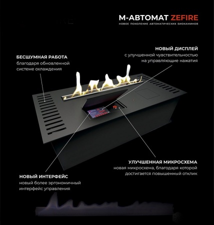Автоматический биокамин ZeFire M 1200 латунный с ДУ по цене 445 000 руб.