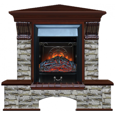 Бостон К Алтай угловой (красное дерево)+Majestic Black