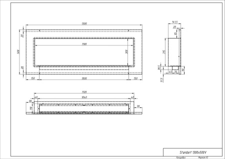 Биокамин "Русский огонь" Стенли 1300V встраиваемый с защитным стеклом по цене 48 340 руб.