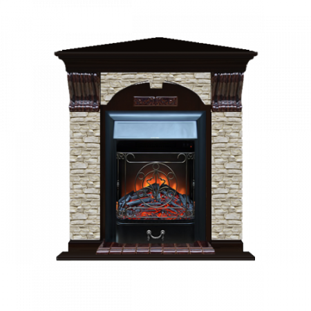 Арочный Грот однотонный угловой (венге)+Majestic Black